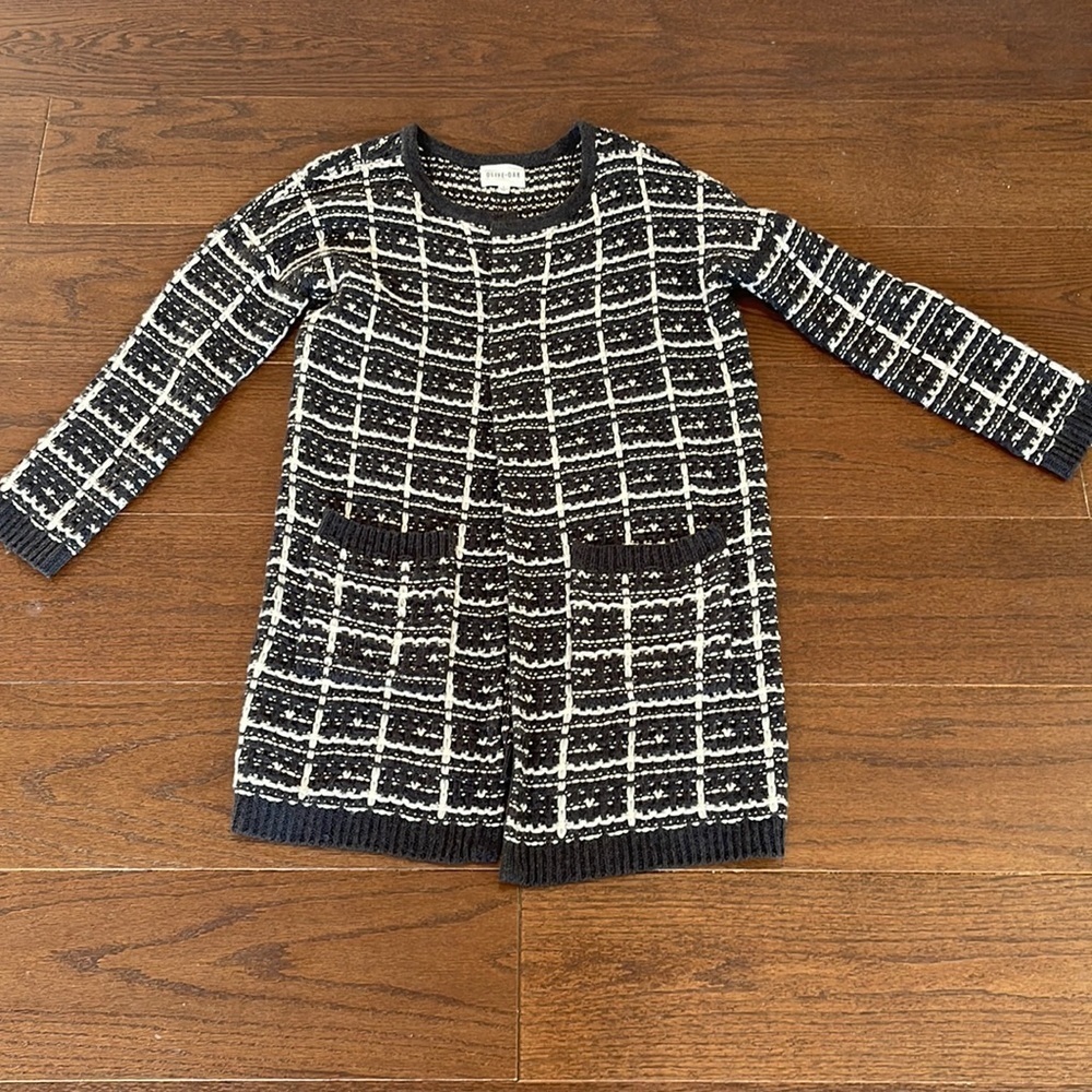 OLIVE + Oak Grey Sweater Jacket Size Large